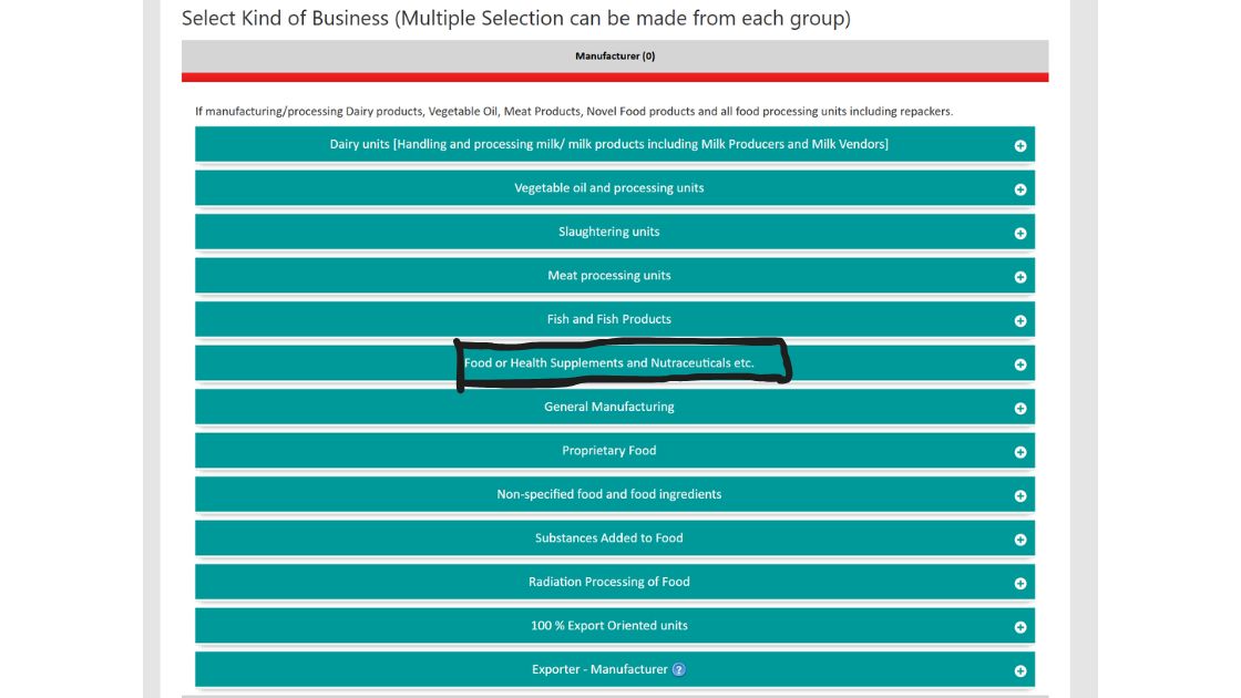 Select the manufacturer option
