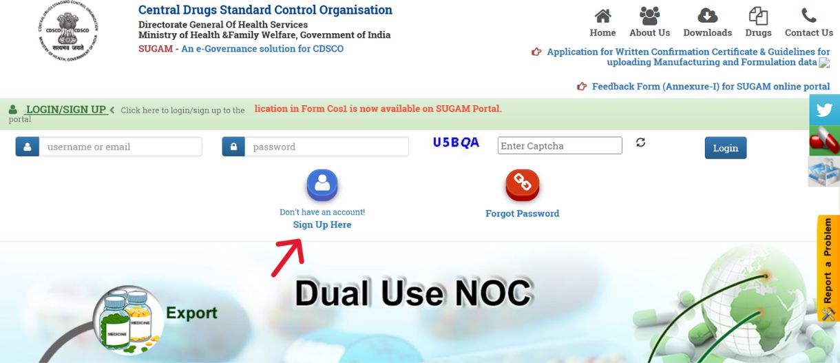 sugam registration singup login